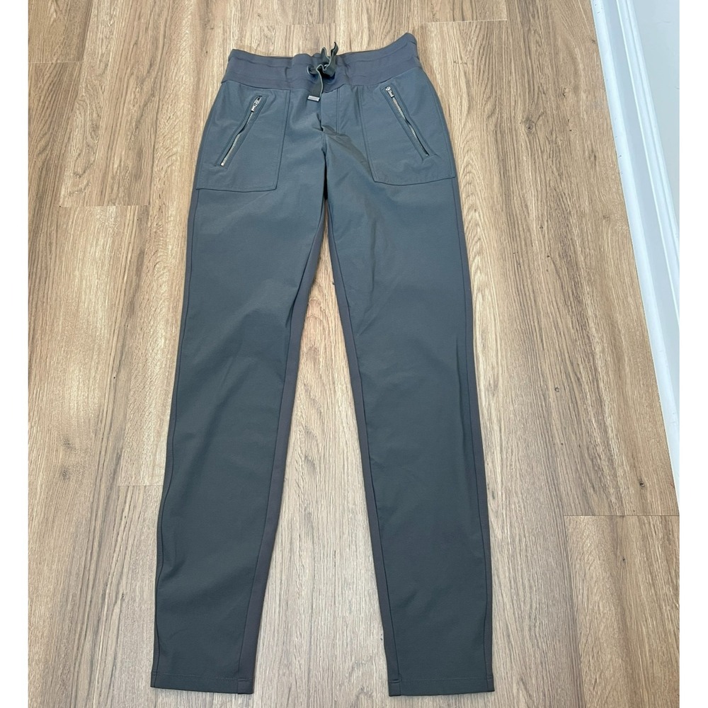 Athleta‎ Headlands Hybrid Pants 4T Gray Stretch Hiking Travel Straight Leg Pants